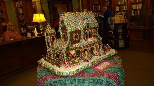 library-gingerbread-house