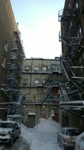 Snowscape-fire-escape