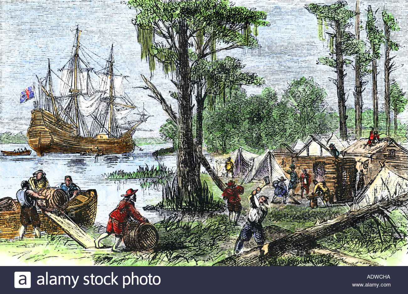 arrival-of-colonists-at-jamestown-in-virginia-colony-1607-adwcha